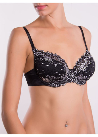 Чорно-білий бюстгальтер 32116 b Diorella з кісточками нейлон, еластан
