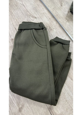 Зелений демісезонний дитячий утеплений спортивний костюм для хлопчиків брючний BabyStyle