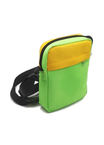 Сумка кросс-боди через плечо Plutcor (18.5/ 14/ 4 см) зеленая с желтым, Украина No Brand (334689480)