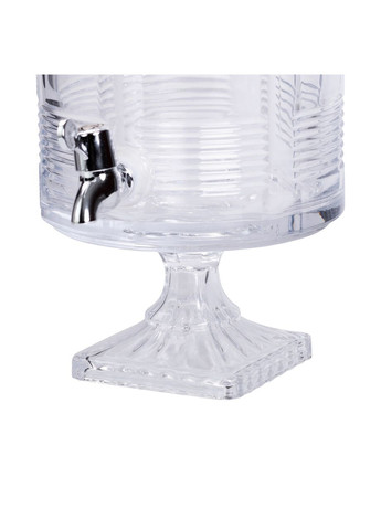 Лимонадниця із краном скляна 4,5 л прозора для напоїв на свята та повсякденного використання. Yiwu (370432241)