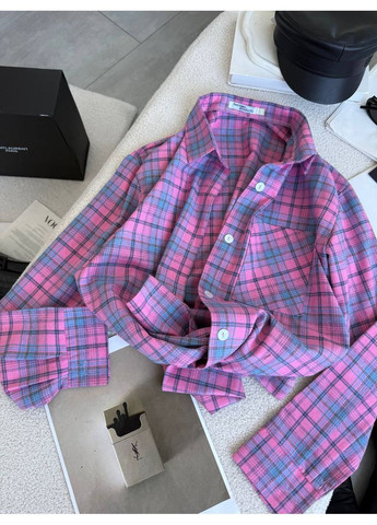 Жіноча сорочка в клітинку No Brand (366226710)