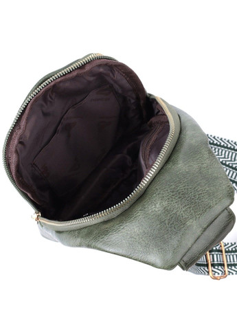 Стильна слінг сумка для жінок з екошкіри 22745 Зелений Vintage (303877225)