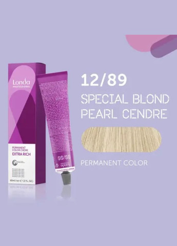 Стойкая кремкраска для волос Professional Permanent Color 12/89 специальный блондин жемчужный сандре, Londa Professional (292736625)