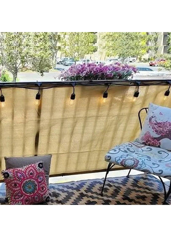 Сітка ширма для балкона 110 г/м² (1 х 5 м) Бежевий No Brand (332635384)