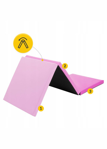 Мат гімнастичний складний 180 x 60 x 5 см Pink/Light Pink 4FIZJO 4fj0572 (278256388)