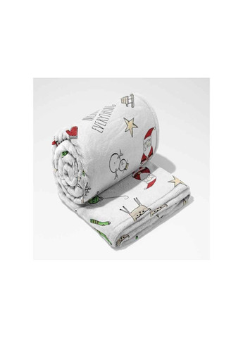 Плед Новорічний Велсофт,Білий Merry everything,150/200 Lelit (354342710)