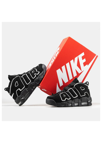Черные демисезонные кроссовки мужские Nike Air More Uptempo