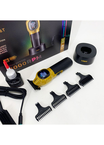 Тример для стрижки волосся V-886T GOLD 8000RPM 4 насадки VGR (369612525)