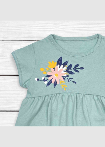 Зелена сукня для дівчинки однотонна dini dexter's (297440095)