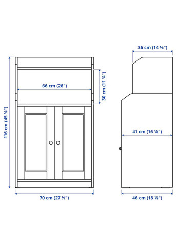 Поєднання стіл/шафа ІКЕА HAUGA/BLECKBERGET (s69436472) IKEA (278406801)
