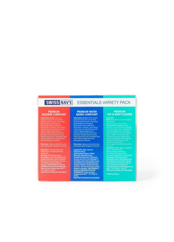 Набір Essentials Variety Pack 3 х 30 мл Swiss Navy (315149317)