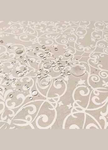 Скатертина на стіл водовідштовхувальна біла з тефлоновим покриттям "Класика біло-бежева" 120, 140 Maystat (340672984)