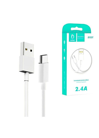 Дата кабеля (m481518) Denmen USB 2.0 AM to USB-C 1.0m 2.4A white (367062716)