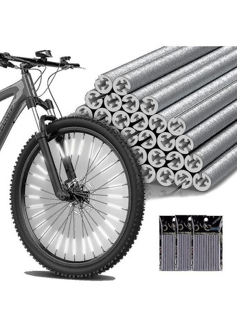 Відбивачі на спиці велосипеда 12 шт., сірі No Brand (303429384)