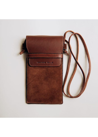 Минисумка чехол для телефона, панч 70352323 терракот Grande Pelle (352261253)