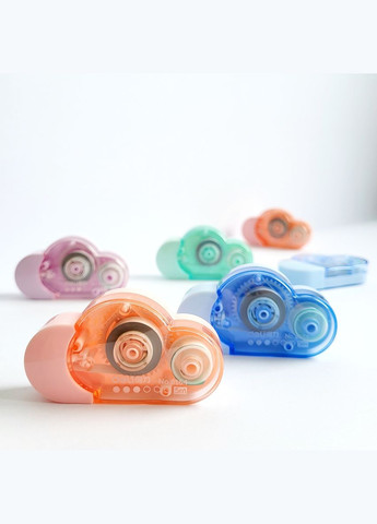 Корректор ленточный Deli 5 мм х 5 м, в форме Облако Cloud розовый No Brand (320916960)