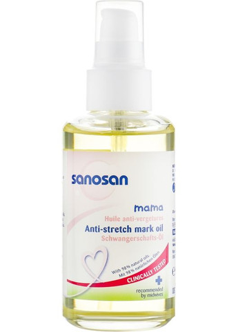 Олія від розтяжок для вагітних Mama Anti-Stretch Mark Oil 100ml (586947-31337394) Sanosan (368633012)