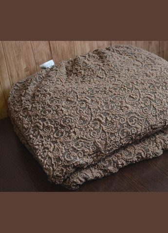 Жакардовий чохол на кутовий диван з кріслом із спідницею Kayra (335426684)