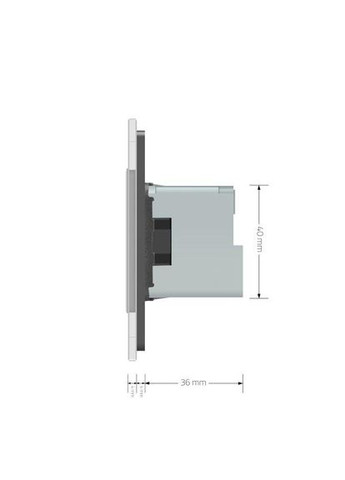 Розумна розетка ZigBee з заземленням сірий (VL-FCTC16AZ-2IP) Livolo (370971594)