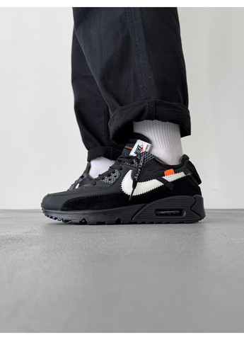 КРОСІВКИ ЖІНОЧІ NIKE AIR MAX X OFF-WHITE 90 GPX BLACK НАЙК АІР МАКС No Brand чорні демісезони (367168047)