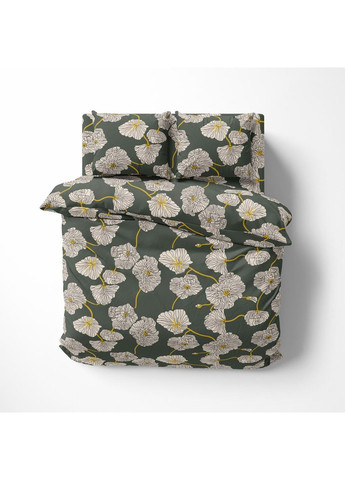 Постельное белье P-0160, Полисатин, Зеленый, Евро. Lelit (362267591)