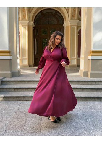 Бордова сукня на запах, колір бордовий Fashion