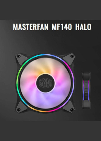 Кулер MasterFan MF140 Halo з адресною RGB-підсвіткою, 140 мм (чорний) Cooler Master (296790761)