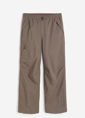 Серо-коричневые кэжуал демисезонные брюки H&M