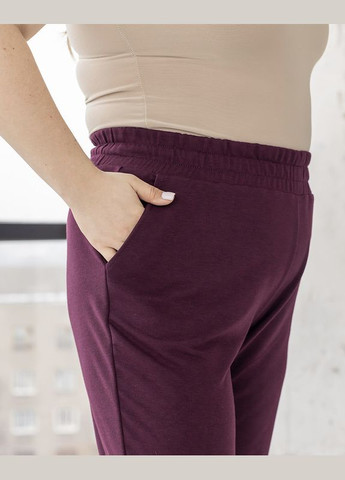 Трикотажні жіночі штани весна/осінь великих розмірів двонитка електрик No Brand (360544706)