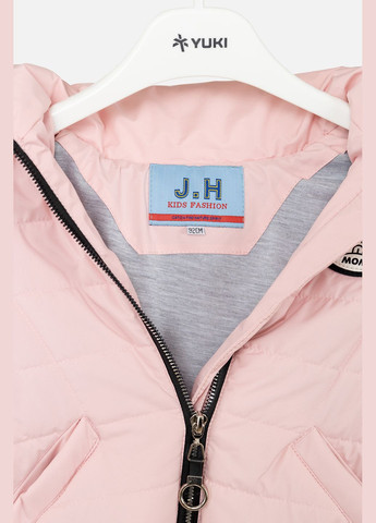 Розовая демисезонная куртка для девочки цвет розовый цб-00242575 J.H KIDS FASHION