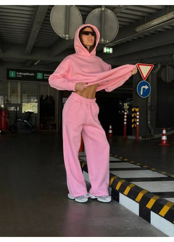 Теплый костюм двойка с объемным худые, трехнить на флисе,, р. (ст. 3028TB) No Brand (365783928)