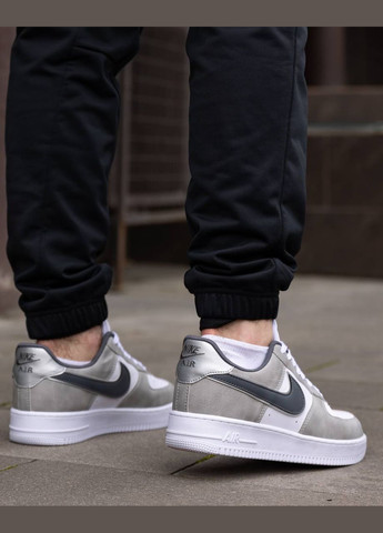 Серые всесезонные кроссовки Vakko Nike Air Force White Silver