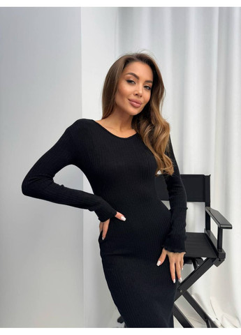 Черное спортивное, повседневный, джинсовое, деловое, кэжуал ангоровое платье Україна