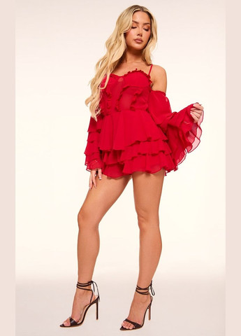 Комбинезон PrettyLittleThing красный