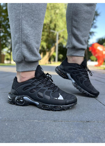 Сірі Осінні кросівки чоловічі nike air max tn terrascape plus black white grey найк аір макс тн плюс No Brand