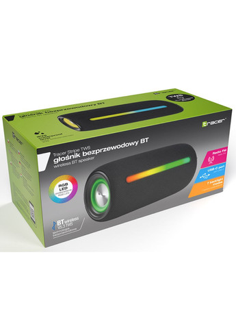 Bluetooth колонка Stripe TWS Black 10W (TRAGLO47182) Tracer (316152267)
