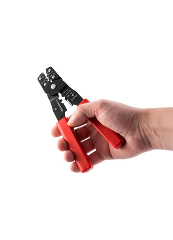 Клещи обжимные 180 мм для контактов 0.08-5 мм² пластиковые рукоятки Intertool (338435631)