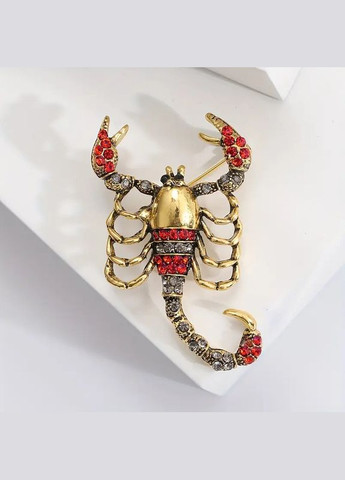 Ретро-брошка «Скорпіон» із блискучими червоними стразами LuxAurum266 Fashion Jewelry (346267727)