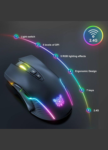 Игровая мышь на аккумуляторе CW905 RGB Onikuma (293151941)