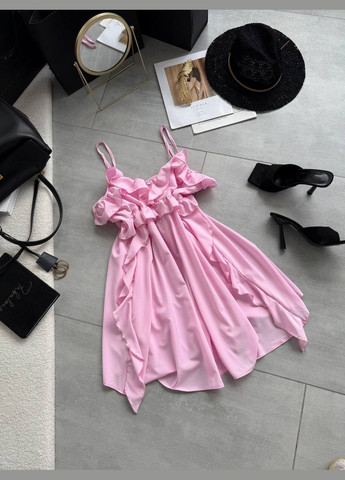 Рожева кежуал, коктейльна, вечірня жіноча сукня FINO Mode