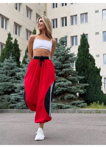 Штаны спортивные женские с акцентными вставками Fashion (401829369)