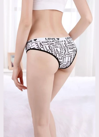 Женские хлопчатобумажные трусики Love трусы Honey Fashion Accessories S/М фиолетовый (2-49) No Brand (313442706)