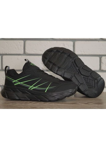 Кроссовки спортивные подростковые черные с зеленым FDEK sport fashion shoes (401966035)