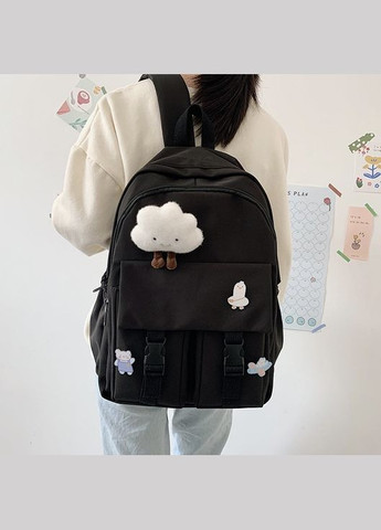 Рюкзак 3856 мужской женский детский школьный портфель черный No Brand (326487666)