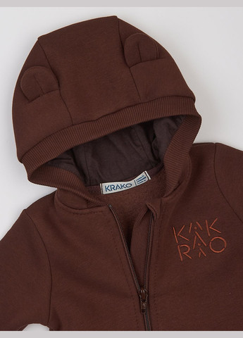 Комбінезон для немовлят утеплений на блискавці "Шоколад" KRAKO (314773712)
