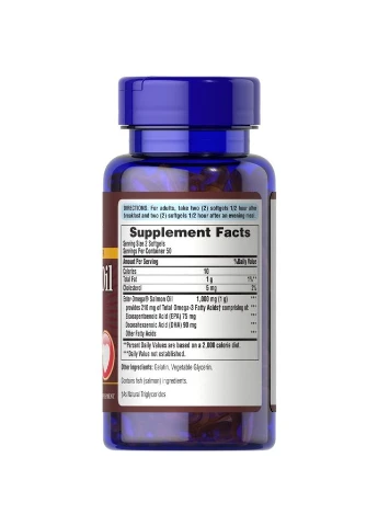 Жирные кислоты Salmon Oil 500 mg, 100 капсул Puritans Pride (333991604)