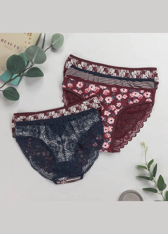 Трусы женские слипы с кружевом сзади 5 шт Nicoletta (304841281)