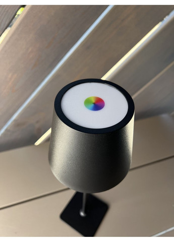 Настільна чорна лампа з кольоровим світлом для бара/кафе/ресторана (795-LTA15SW RGB BLACK) No Brand (370071678)