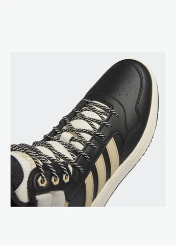 Темно-бежеві кросівки hoops 3.0 mid lifestyle basketball classic fur lining sportswear ig7927 adidas