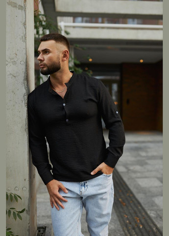 Черная праздничный, повседневный, вечерний, кэжуал рубашка Intruder